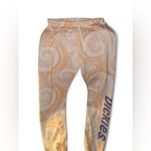 Womens Dickies White & Orange Swirl Tye Die Sweatpants Size M